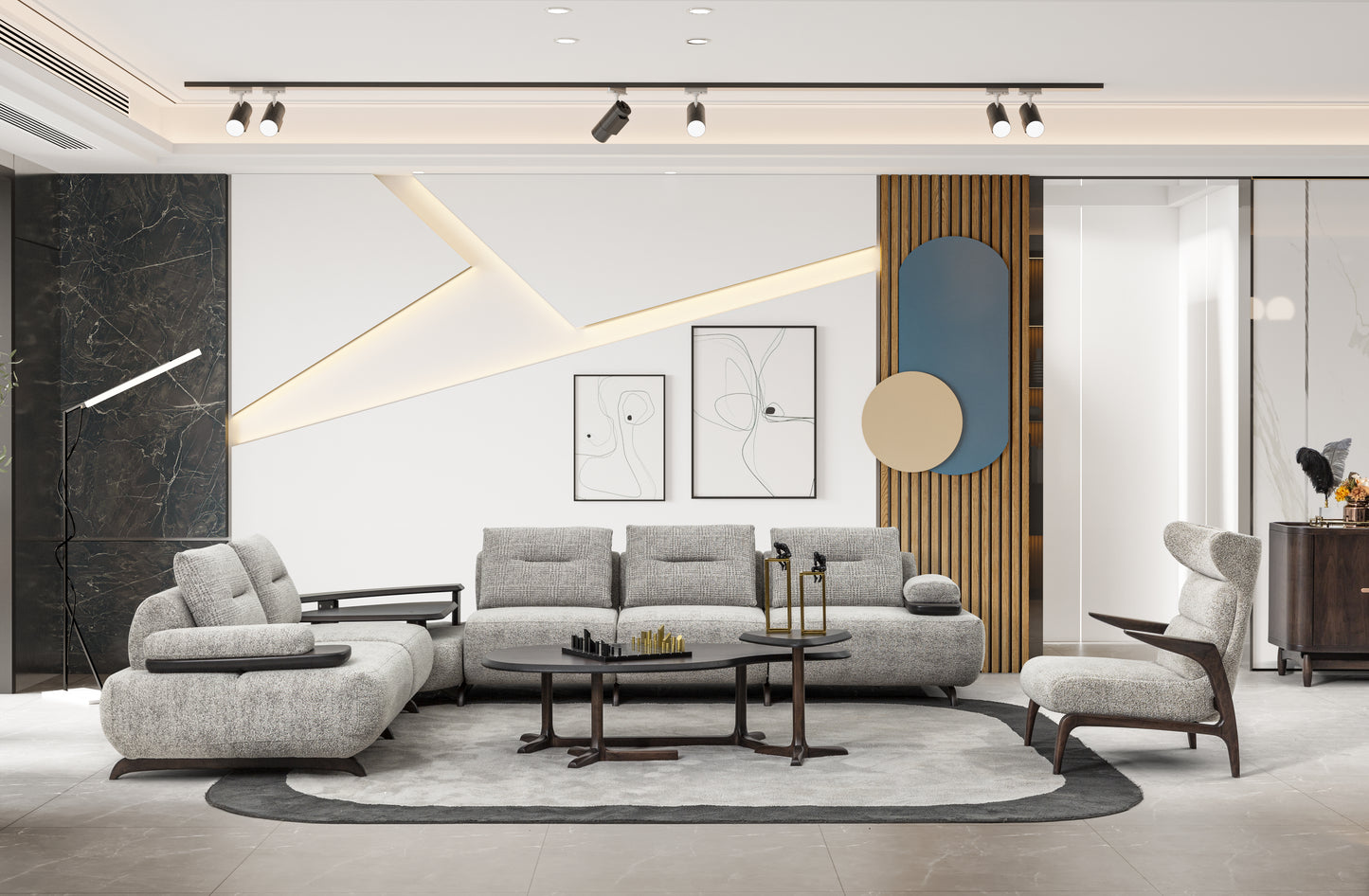 Camaro Corner Sofa with 6 Modules by Boztas