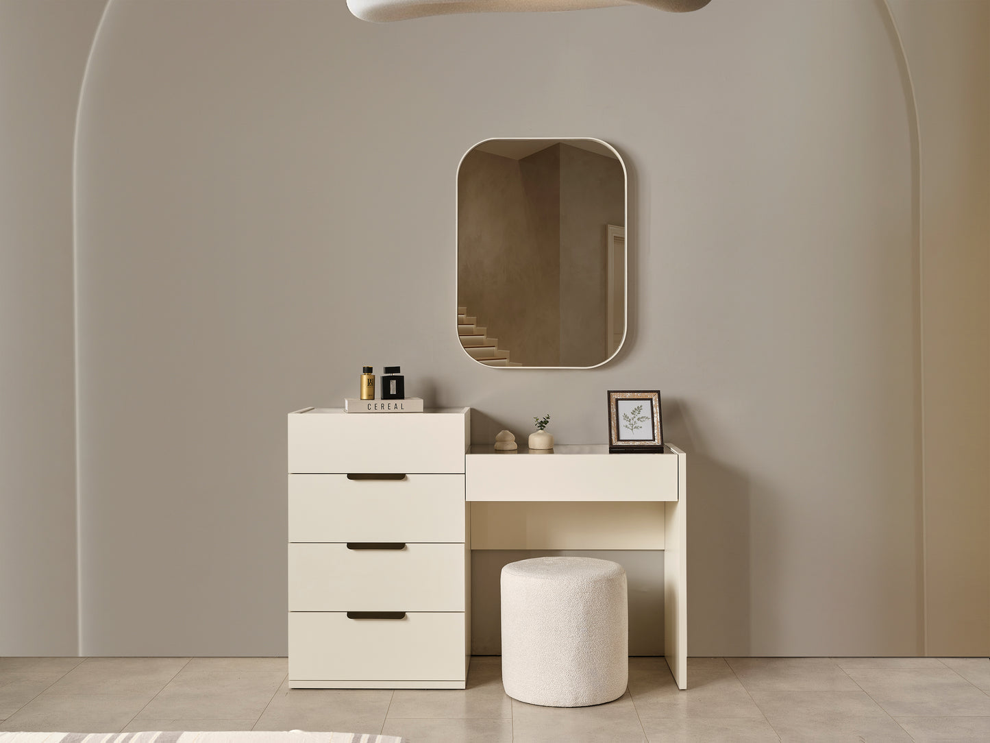 Toscano Dresser with Mirror & Puff by Lorenzi