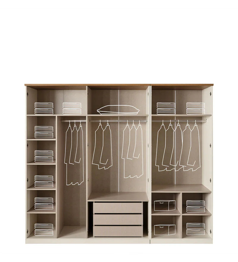 Katre Six Door Wardrobe by Lorenzi