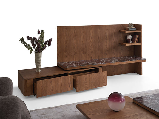 Larissa Living Room Tv Unit with Marble Top by NewMood