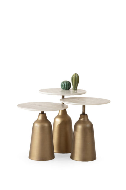Beige Nested Table by Tabahome