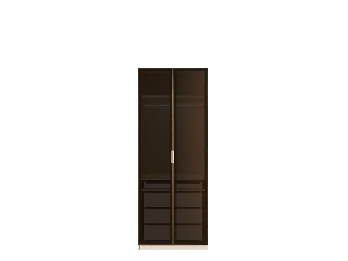 Toscano 2 Door Glass Drawer Cabinet Wardrobe by Lorenzi