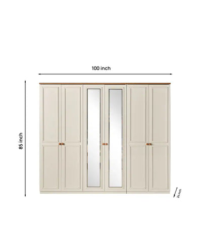 Katre Six Door Wardrobe by Lorenzi