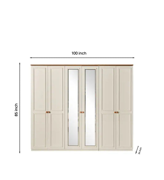 Katre Six Door Wardrobe by Lorenzi