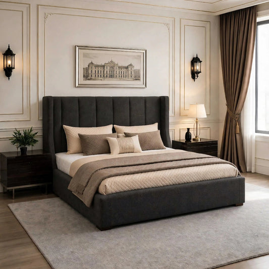Elegant Bed with Hydraulic and Storage by Nills Furniture Design